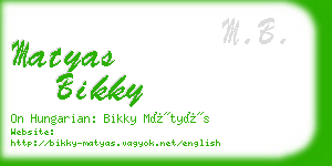 matyas bikky business card